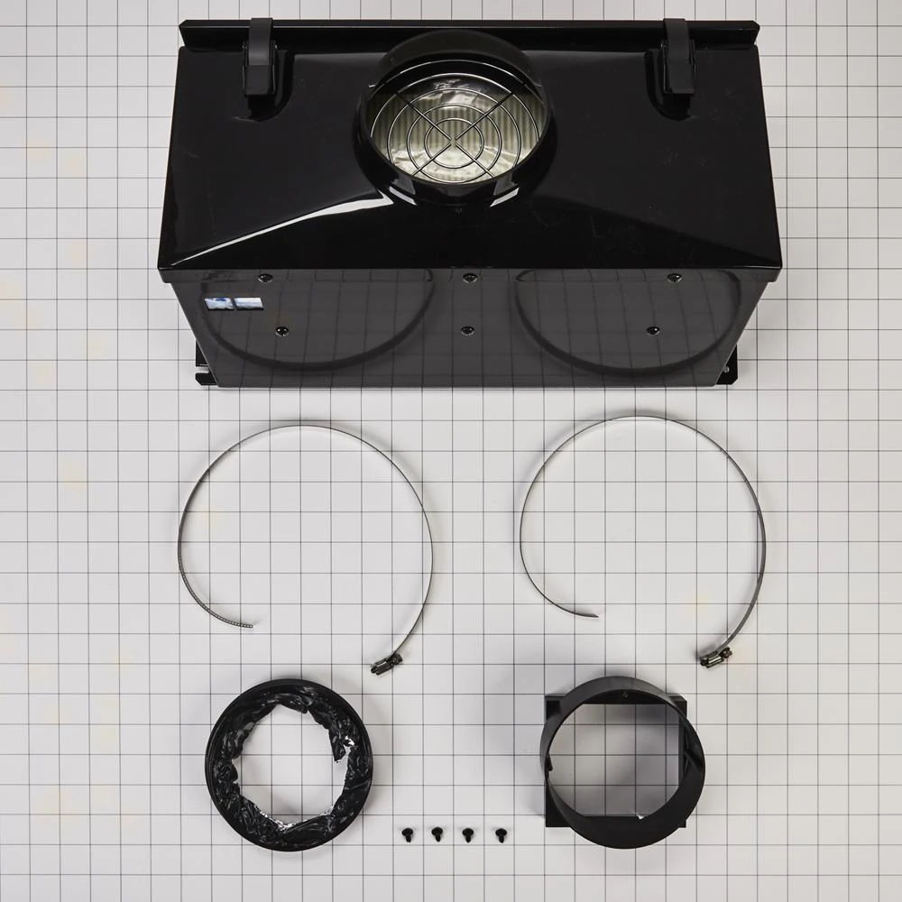 Ductless Downdraft Vent Kit, Size: 20" L X 13" W X 12" H - Black