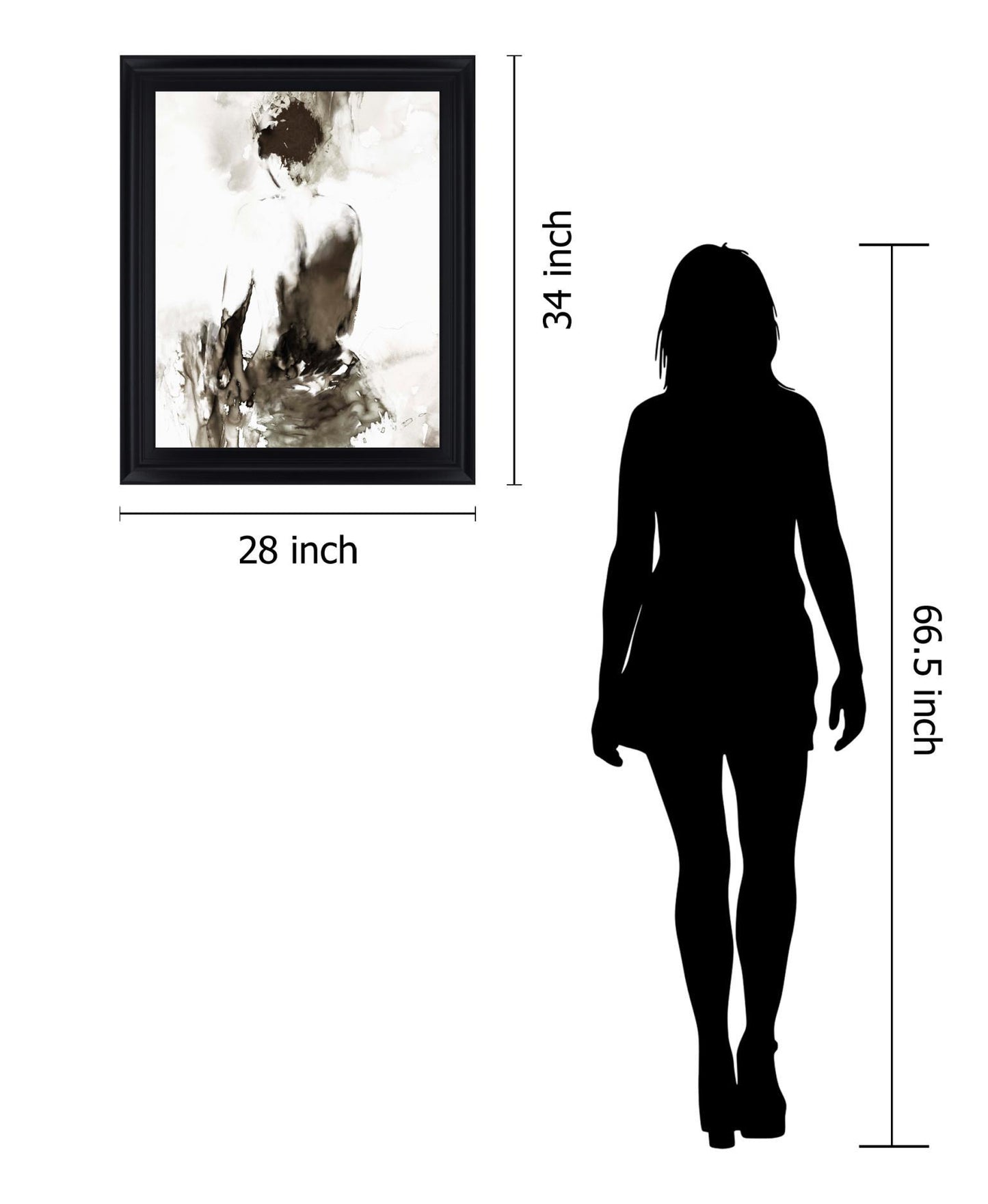 Shadowed Muse - 28" x 34" Framed Wall Art
