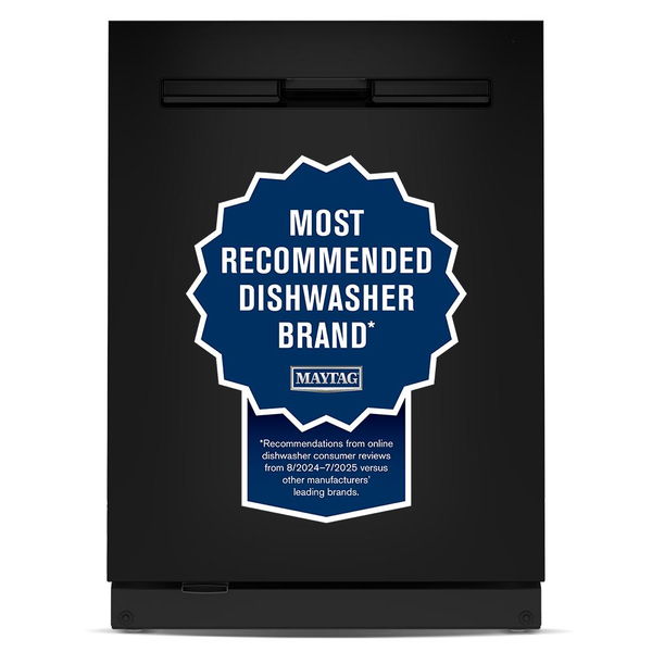 24" Top Control Dishwasher With Powerblast Cycle And Powerdry - Black