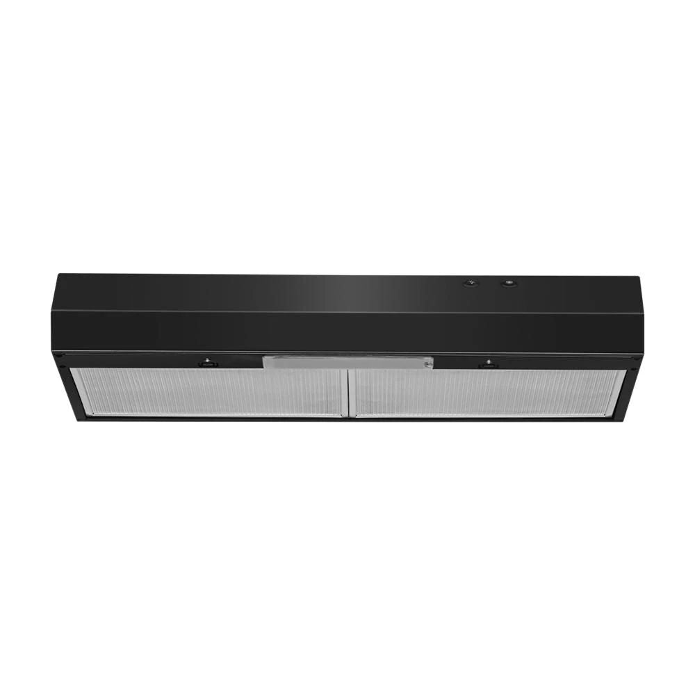 30" Range Hood With Full-Width Grease Filters - Black
