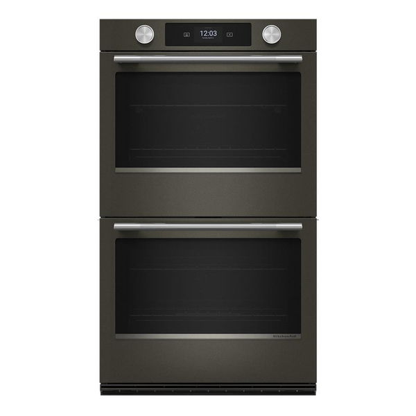 30" Smart Electric Double Wall Oven With Intelligent Cooking Camera - Black Ore