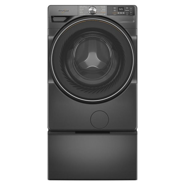 15.5" x 27" Pedestal For Front Load Washer And Dryer With Storage - Volcano Black