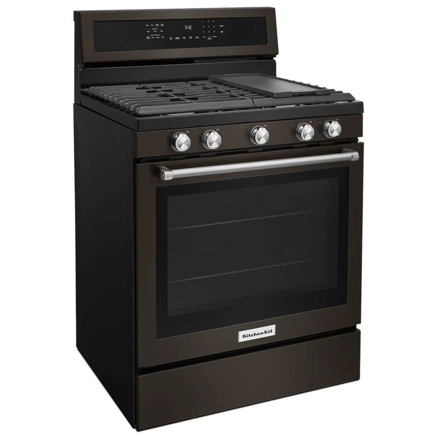 30" 5-Burner Gas Convection Range - Black Stainless Steel With PrintShield Finish