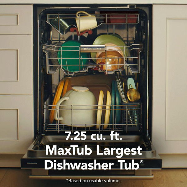 360° Max Jets Third Rack Dishwasher With Stemware Shield And Stemware Clips, 44 dBA