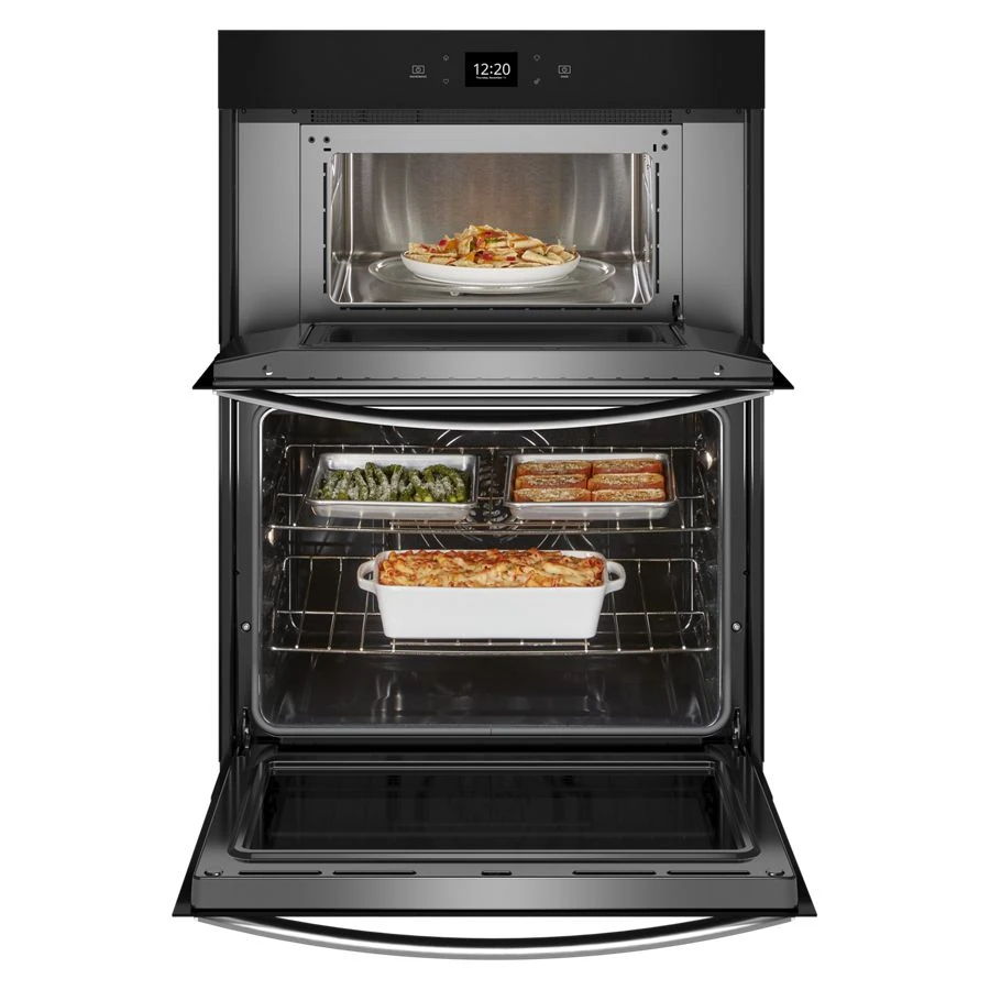 6.4 Total Cubic Feet Combo Wall Oven With Air Fry When Connected - Fingerprint Resistant Stainless Steel
