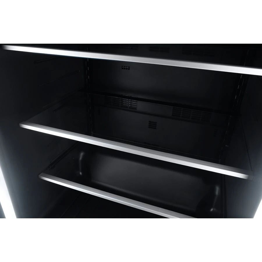 Rise 24" Under Counter Glass Door Refrigerator, Right Swing