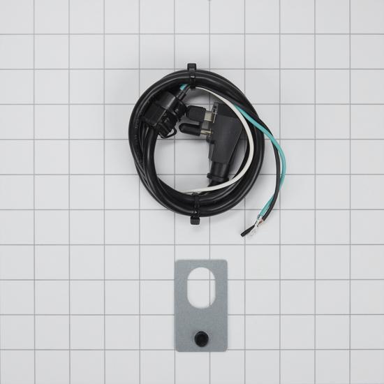 4' Range Hood Power Cord 3 Wire 120 Volt Right Angle Cord - Black