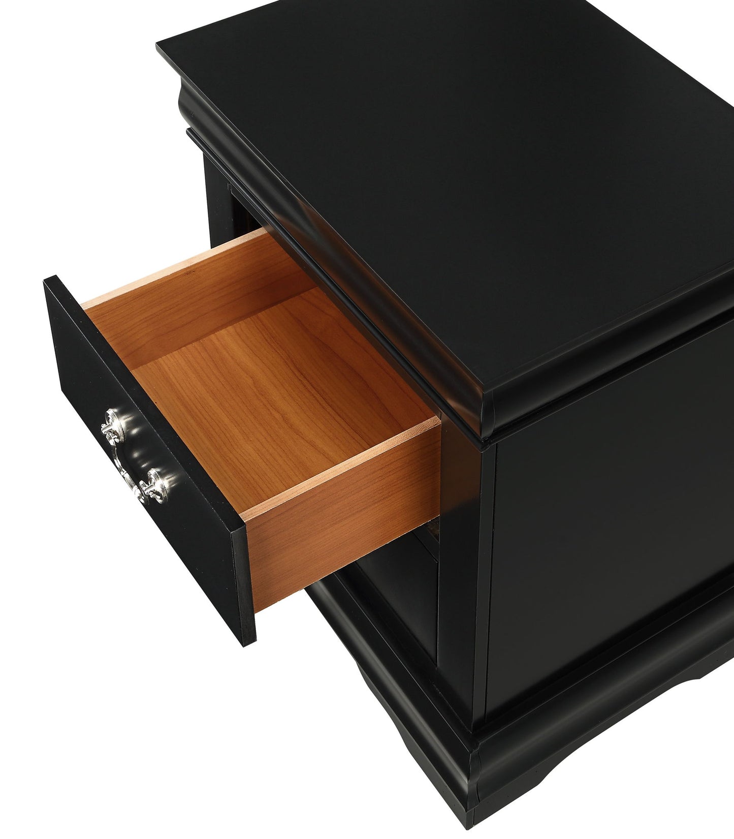 Louis Philip - Wood Nightstand - Black