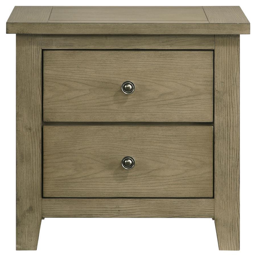 Hazlewood - 2-Drawer Nightstand Bedside Table - Vineyard Oak