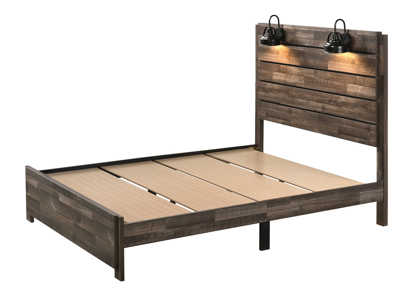 Carter - Queen Bed In One Box - Brown