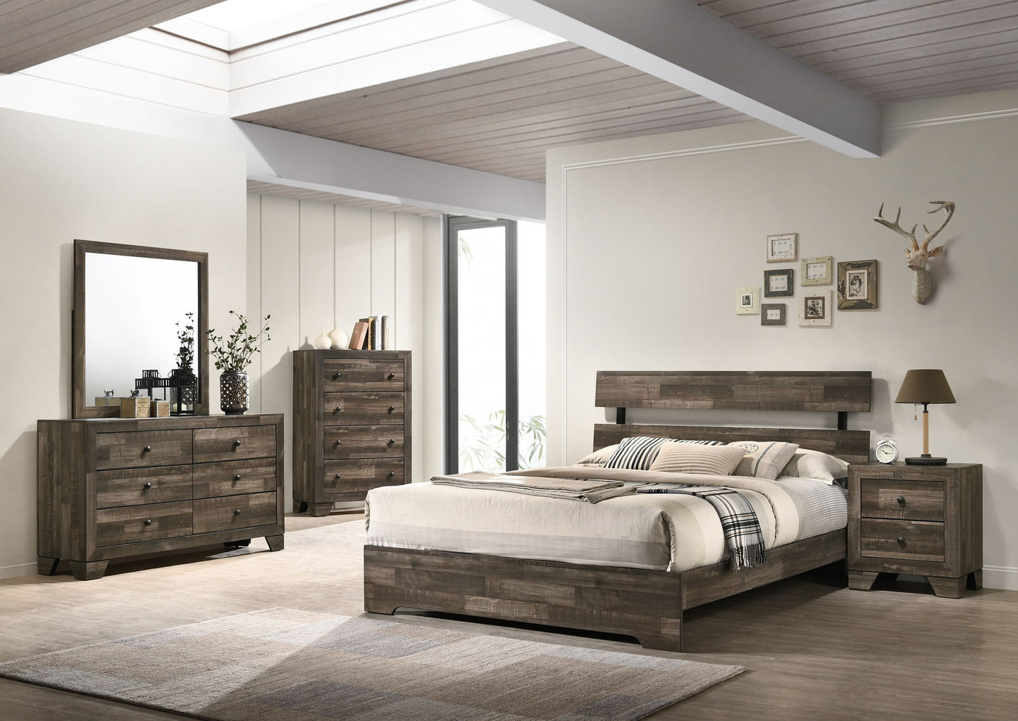 Atticus - Queen Bed In One Box - Brown