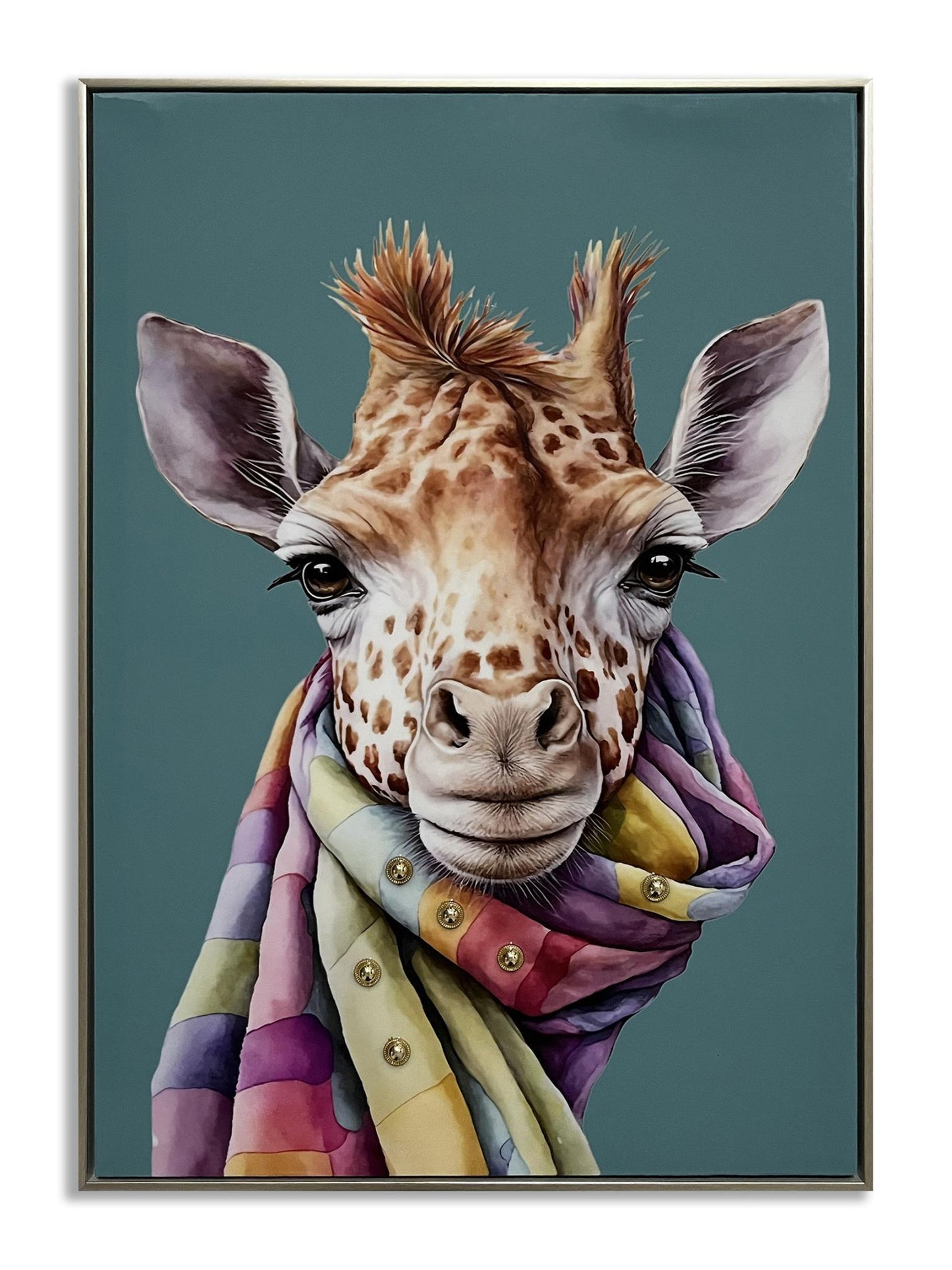 Whimsical Giraffe Chic - 21" x 29" Framed Wall Art