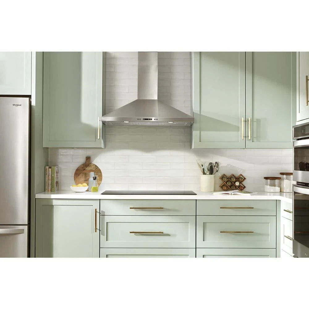 36" Chimney Wall Mount Range Hood With Dishwasher-Safe Grease Filters - Stainless Steel