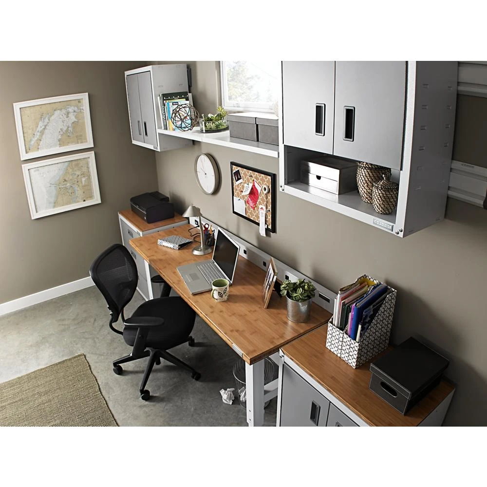 6' Wide 9-Outlet Workbench Powerstrip - Hammered White