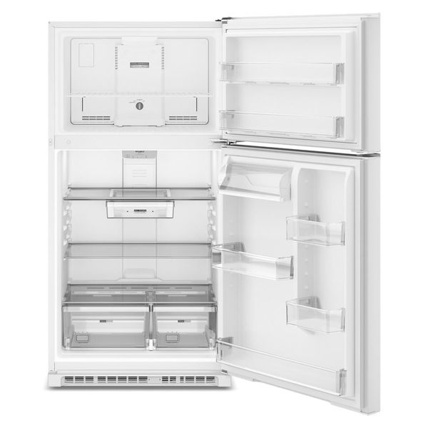 Whirlpool 32.8" Wide Top Freezer Refrigerator With Total Coverage Cooling, 21.3 Cu. Ft., Electronic Temperature Controls - White