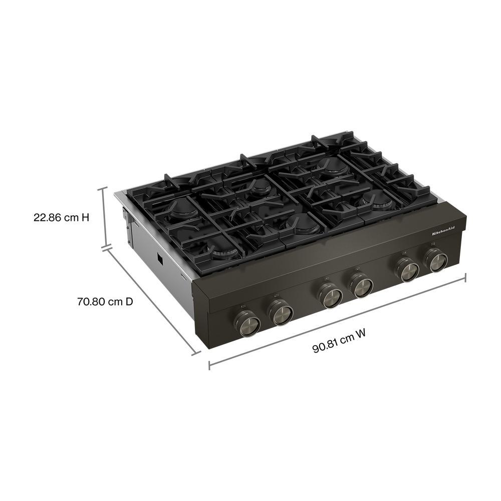 Kitchenaid 36" 6-Burner Gas Commercial-Style Rangetop - Black Ore