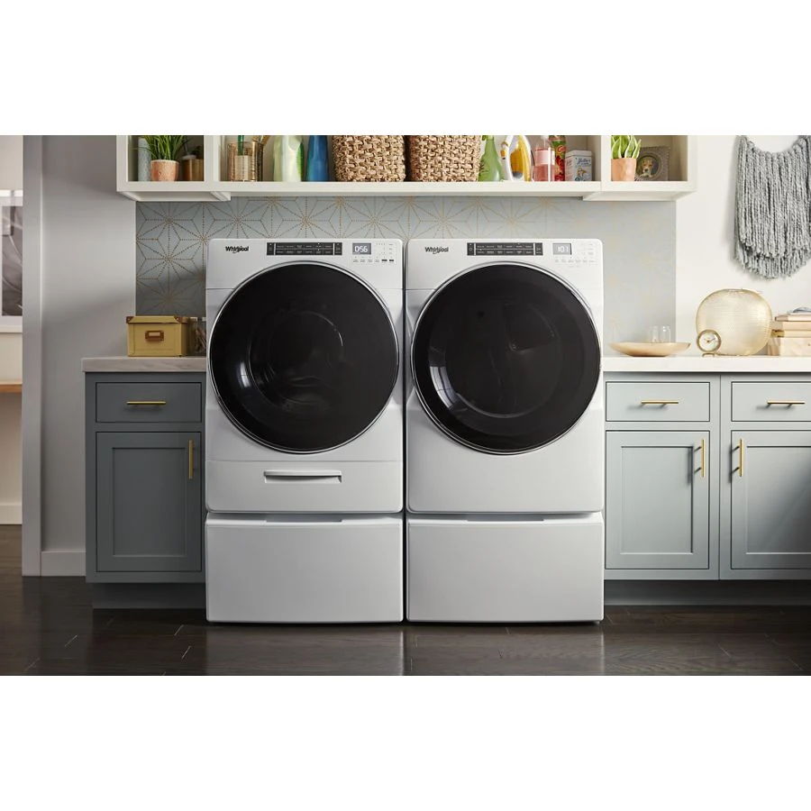 7.4 Cubic Feet Front Load Electric Dryer With Steam Cycles - White