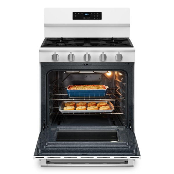 30" Wide Gas Range With Steam Clean - 5.0 Cu. Ft. - White