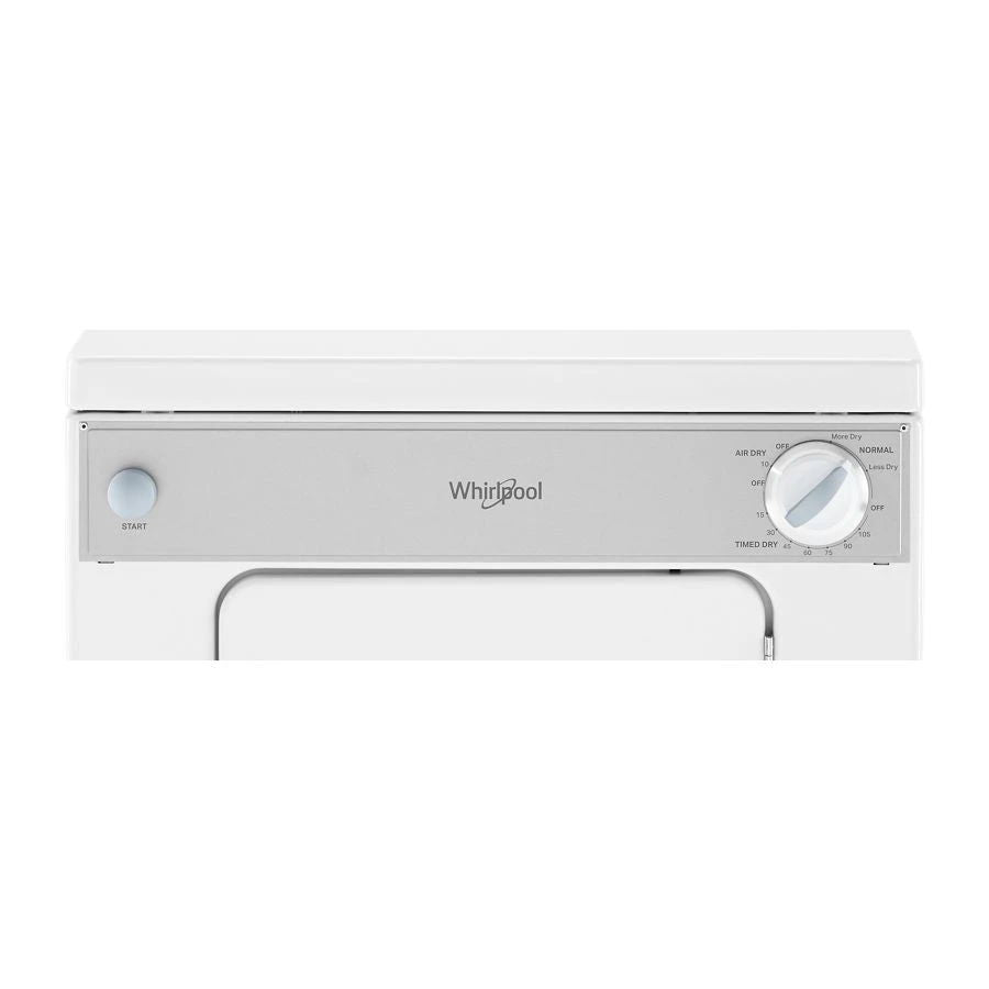 3.4 Cubic Feet Compact Front Load Dryer With Flexible Installation - White-On-White