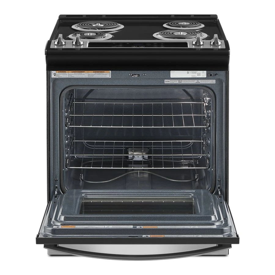 4.8 Cubic Feet Electric Range With Frozen Bake Technology - Stainless Steel / Black