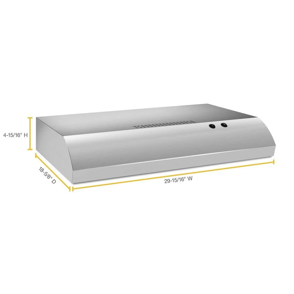 30" Range Hood With The FIT System With Grease Filter - Stainless Steel