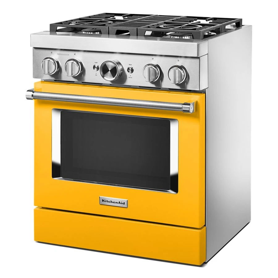 30'' Smart Commercial-Style Dual Fuel Range With 4 Burners - Yellow Pepper