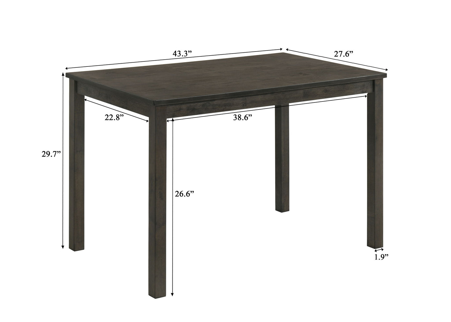 Melshire - 5 Piece Dining Room Set - Dark Brown