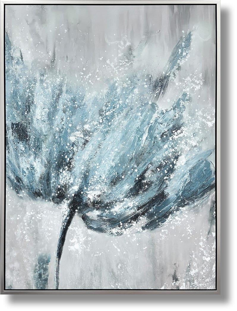 Icy Petal Splash - 35" x 47" Framed Wall Art