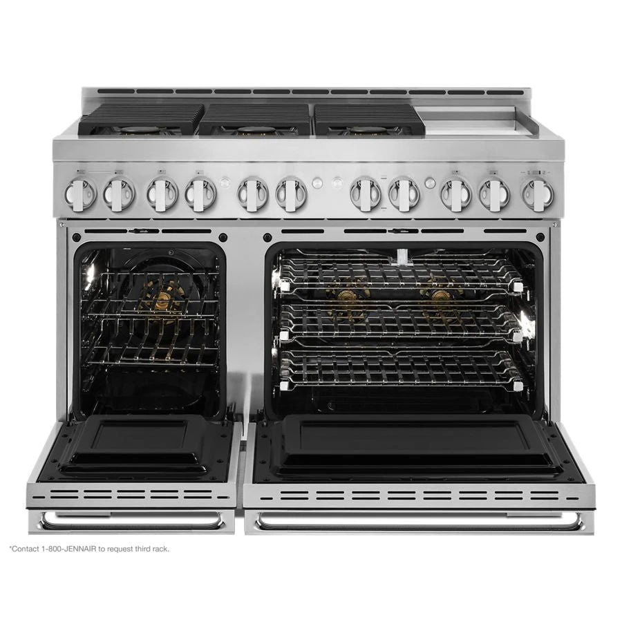 48" Noir Gas Professional-Style Range With Chrome-Infused Griddle
