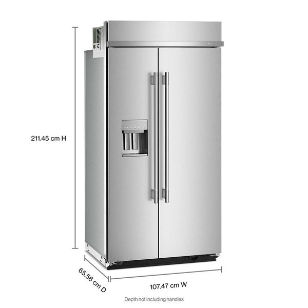 25.1 Cu. Ft. 42" Built-In Side-By-Side Refrigerator Features Exterior Water And Ice Dispenser With Measured Fill