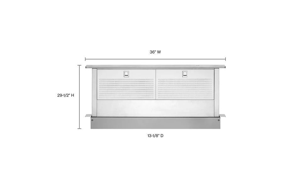 36" Retractable Downdraft System With Interior Blower Motor
