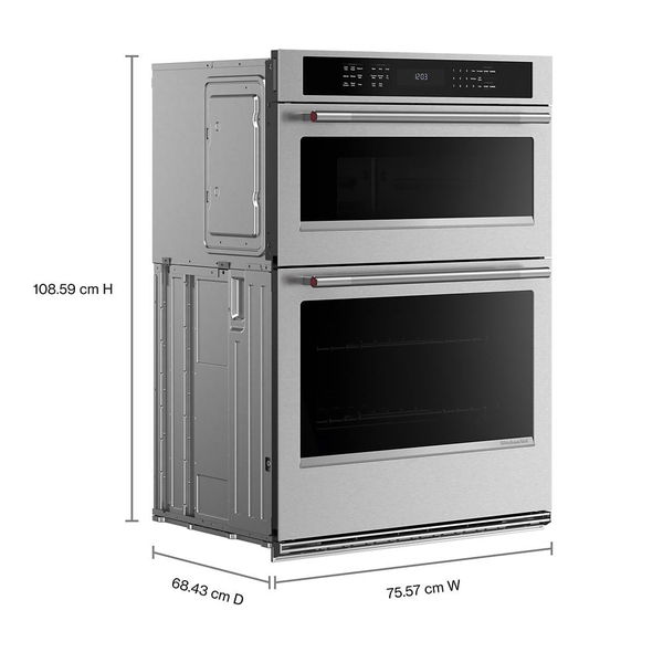 30" Electric Combo Wall Oven With No Preheat Air Fry Mode - Printshield Finish