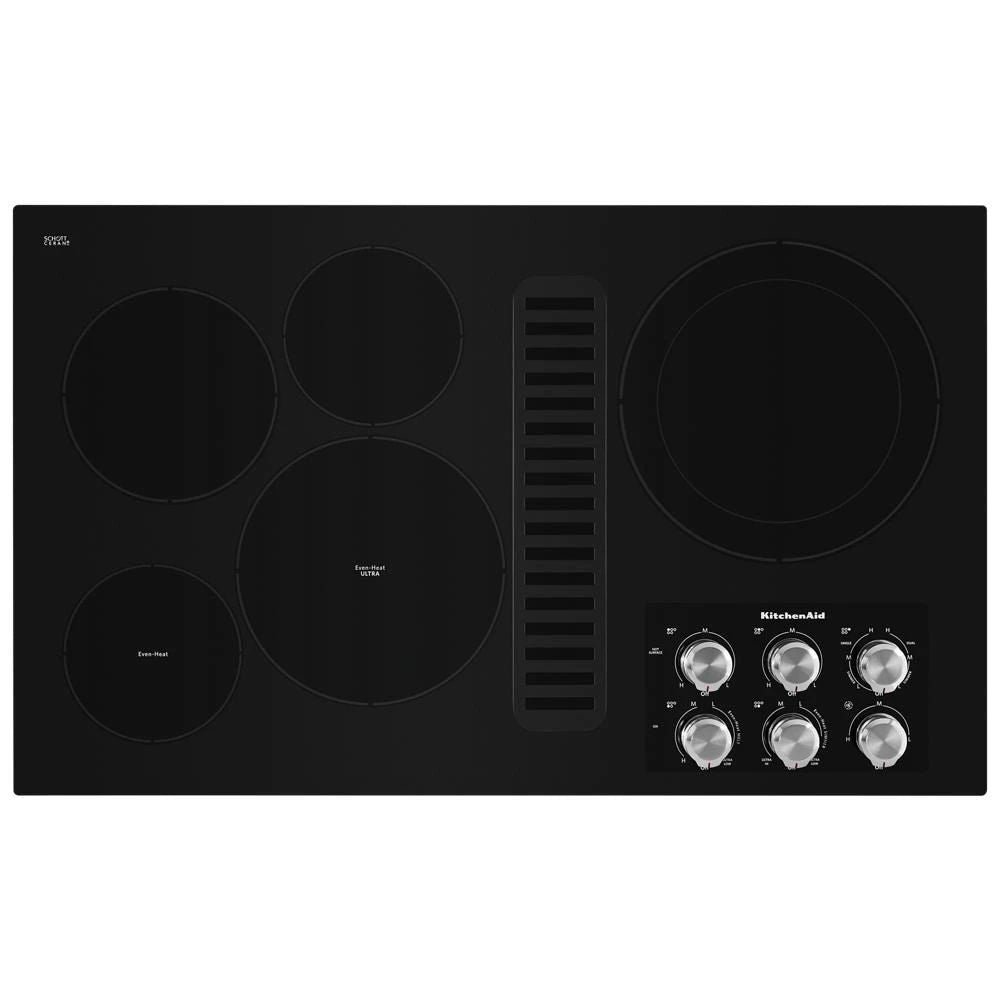 36" Electric Downdraft Cooktop With 5 Elements - Black