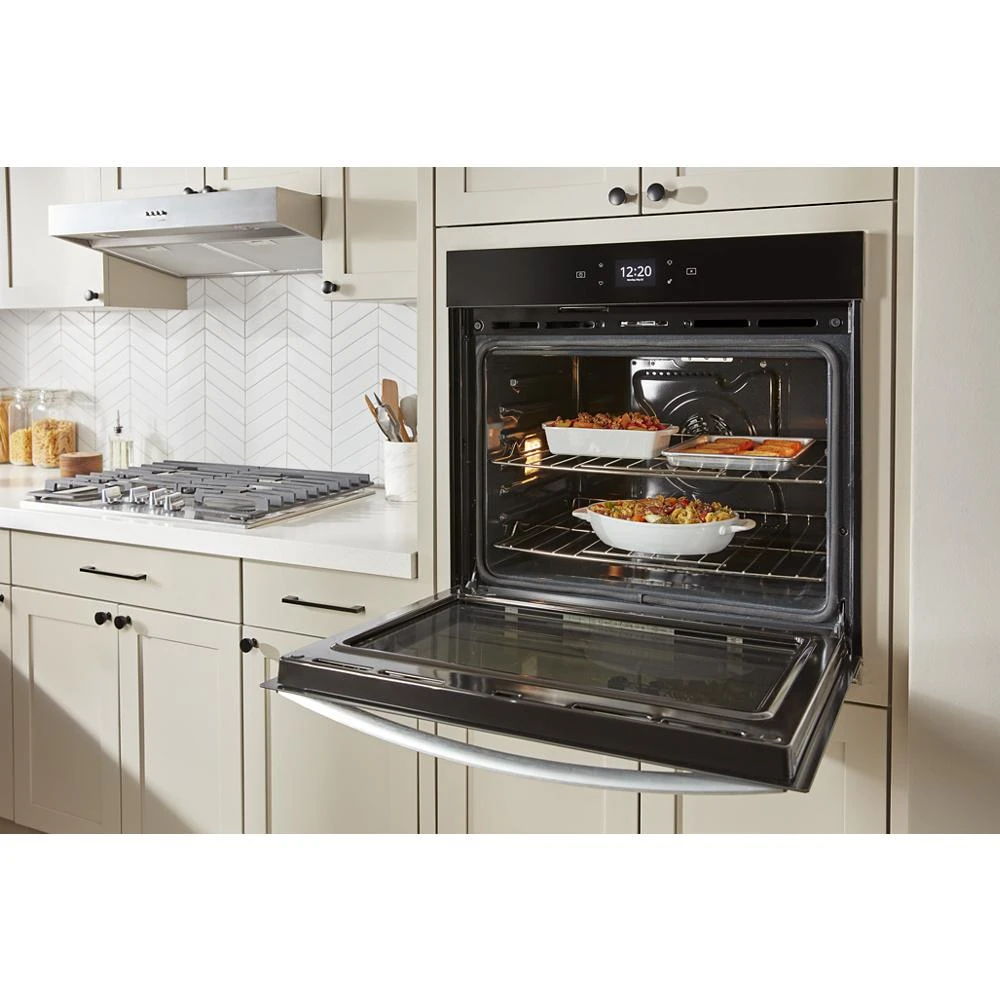 30" Single Wall Oven With Air Fry When Connected, 5.0 Cubic Feet - Black