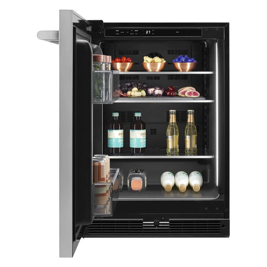 Rise 24" Under Counter Solid Door Refrigerator, Left Swing