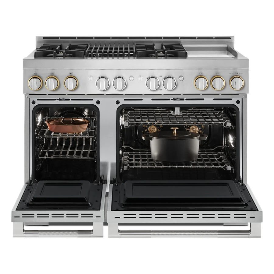 Rise 48" Gas Professional-Style Range With Chrome-Infused Griddle And Grill