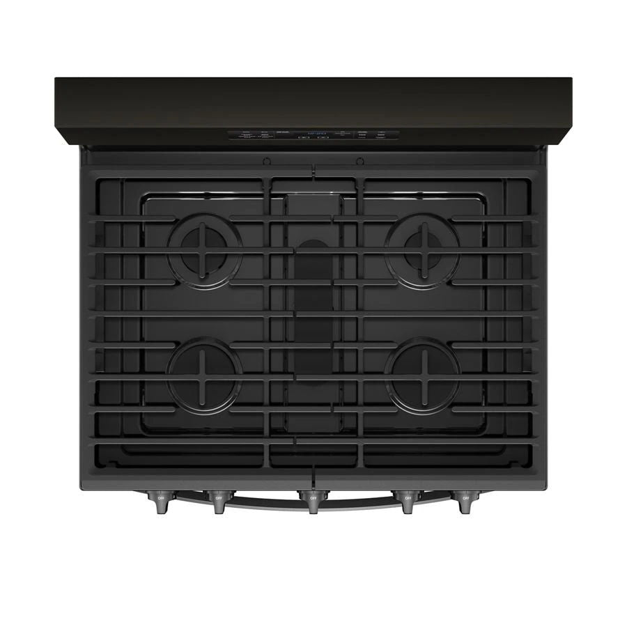 5.8 Cubic Feet Freestanding Gas Range With Frozen Bake Technology - Black Stainless