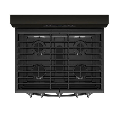 5.8 Cubic Feet Freestanding Gas Range With Frozen Bake Technology - Black Stainless