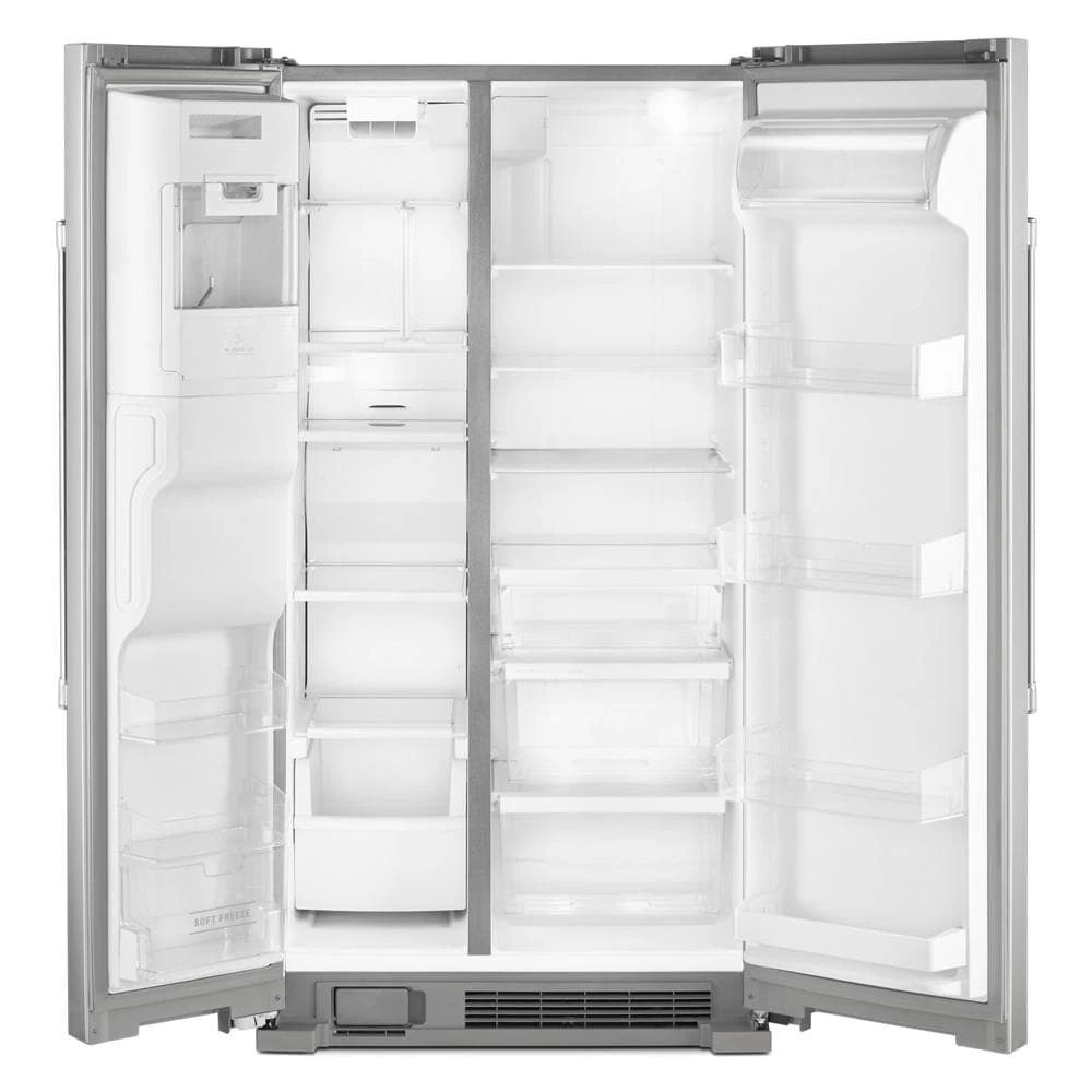 36" Wide Side-By-Side Refrigerator With Exterior Ice And Water Dispenser - 25 Cubic Feet