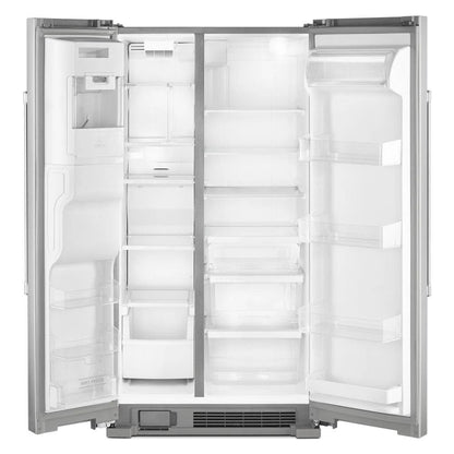 36" Wide Side-By-Side Refrigerator With Exterior Ice And Water Dispenser - 25 Cubic Feet