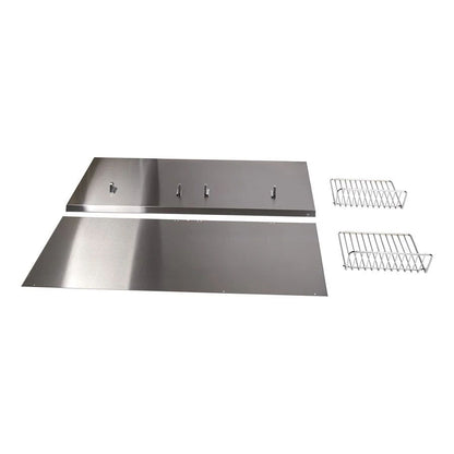 36" Range Hood Backguard Kit With Dual Position Shelf, Fits Jxw9036Wp And Jxu9136Wp, Size: 20" H - Stainless Steel
