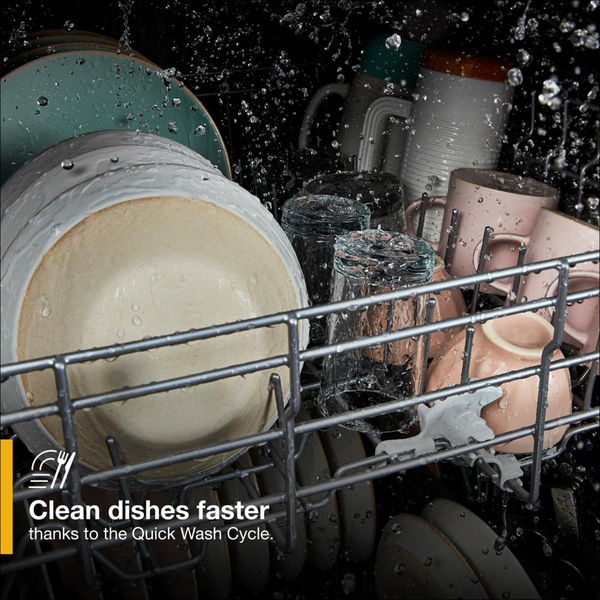 Quiet Dishwasher With Boost Cycle And Extended Soak Cycle