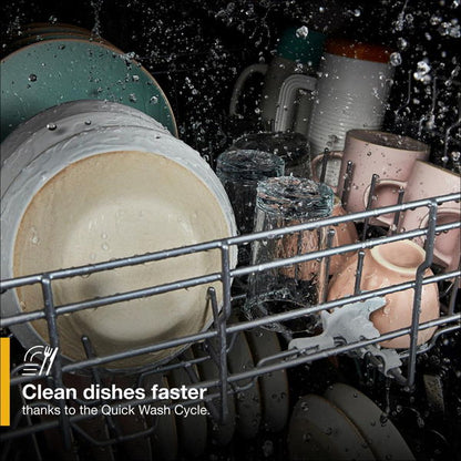 Quiet Dishwasher With Boost Cycle And Extended Soak Cycle