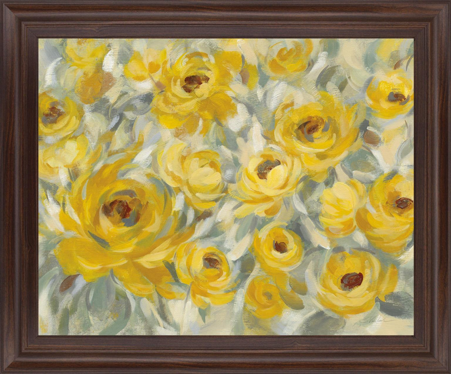Sunlit Petals - 28" x 34" Framed Wall Art