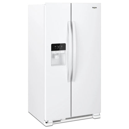33" Wide Side-By-Side Refrigerator, 21 Cubic Feet - White