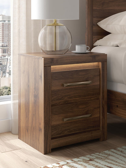 Janfyn - Two Drawer Night Stand - Brown