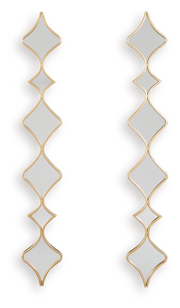 Harriswood - Accent Mirror Set (Set of 2) - Gold Finish