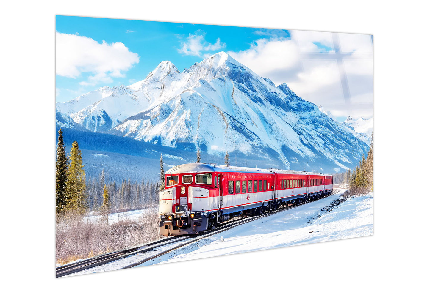 Winter Rail Passage Tempered Glass With Foil - Blue / Red