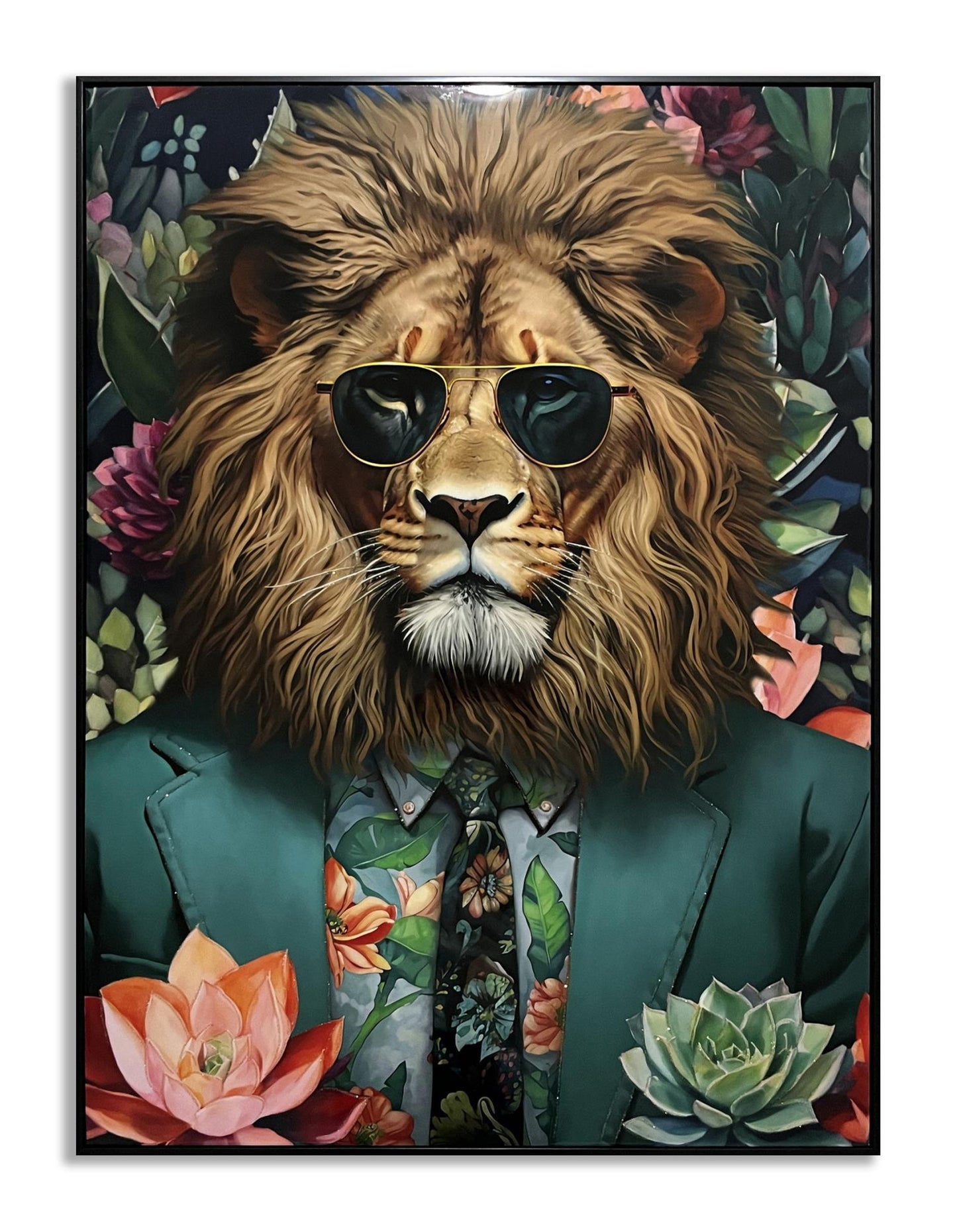 Floral King Swagger - 40" x 30" Framed Wall Art