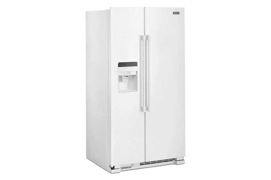 36" Wide Side-By-Side Refrigerator With Exterior Ice And Water Dispenser - 25 Cubic Feet - White